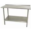 Advance Tabco 36inx24in stainless steel Work Table 1.5in Riser 18 Gauge Galvanized Shelf - TTF-243-X 