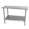 Advance Tabco 24in x 24in All Stainless Work Table 18 Gauge with Undershelf - TTS-242-X 