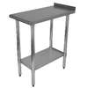 Advance Tabco 15in x 30in stainless steel Filler Table 18 Gauge with Galvanized Undershelf - FT-3015-X 