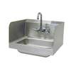 Advance Tabco Wall Mount Hand Sink 14inx10inx5in Bowl Side Splashes & Faucet - 7-PS-66 