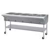 Eagle Group 5-Well Mobile Electric Hot Food Table with Galvanized Shelf - PDHT5 