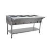 Eagle Group 4-Well Stationary Electric Hot Food Table stainless steel Shelf & Legs - SDHT4 