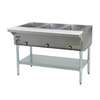 Eagle Group 3-Well Stationary Gas Hot Food Table with Galvanized Shelf - HT3-1X 