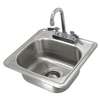 Advance Tabco Drop-In Sink 12.25inx10.25inx5.5in Bowl 3.5in Gooseneck Faucet - DI-1-1515-X 