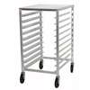 Advance Tabco Mobile Half Size Pan Rack Aluminum Worktop 3in Shelf Spacing - PR10-3WT 
