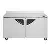 Turbo Air 60in 16cuft Commercial Worktop Cooler 2 Doors Stainless - TWR-60SD-N 