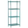 Advance Tabco 48in x 18in Green Epoxy Wire Shelving Unit 74in Posts - EGG-1848-X 