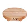 John Boos 12in Round Maple Cutting Board 1.5in Thick with Wooden Legs - B12R 