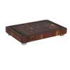 John Boos 18in x 12in Walnut Cutting Board with Groove & Stainless Feet - WAL-1812175-SSF 