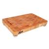 John Boos 18in x 12in Maple Cutting Board with Groove & Stainless Feet - MPL1812175-SSF 