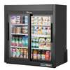 True GDM-09-SQ-HC-LD 9cuft Countertop DualGlass Door Merchandising Cooler 