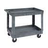 Lakeside 36in x 24in Deep Well Plastic Utility Cart with 2 Shelves - 2523 