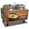 Benchmark Dual Well Soup Station Warmer with Inset Lids & Ladles - 51072-S 