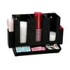 Dispense-Rite Countertop Cup, Lid, Straw, and Condiment Organizer Black - HLCO-3BT 