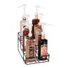 Dispense-Rite WR-BOTL-6 6 Compartment Wire Rack Bottle Holder Black 