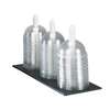 Dispense-Rite FDL-3 Three Section Dome Lid Holder / Organizer - Flat 