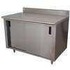 Advance Tabco 72in X 30in Cabinet Base with Sliding Doors 1.5in Backsplash - CF-SS-306 
