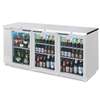 beverage-air 72in Sliding Glass Door Back-Bar Refrigerator with stainless steel Finish - BB72HC-1-GS-S 