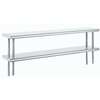Advance Tabco 60 x 12 Table-Mounted Double Deck Stainless Steel Overshelf - ODS-12-60 