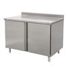 GSW USA CTD-P2436H 36inx 24in 18 Gauge Stainless Steel Work Table with Cabinet Base 
