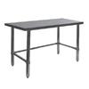GSW USA 36in x 30in 16 Gauge 304 Stainless Steel Open Base Work Table - WT-P3036B 