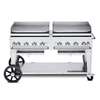 krowne Verity, Inc. 60in Stainless Steel Natural Gas Mobile Outdoor Griddle - CV-MG-60NG 
