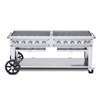 krowne Verity, Inc. 72in Stainless Steel Outdoor Rental Charbroiler Grill - LP - CV-RCB-72-LP 