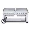 krowne Verity, Inc. 72in Stainless Steel Natural Gas Mobile Outdoor Griddle - CV-MG-72NG 