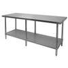 Thunder Group Flat Top Work Table Stainless Steel 30in x 96in x34in - SLWT43096F 