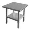 Thunder Group Flat Top Work Table Stainless Steel 24in x 30in x 34in - SLWT42430F 