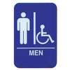 Update International 6in x 9in Men / Accessible Sign - Blue Plastic - S69-9BL 
