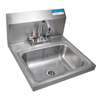 BK Resources Wall Mount Hand Sink 14x10x5 - 4in Deck Mount Faucet LOW LEAD - BKHS-D-1410-P-G 
