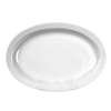 Thunder Group 1dz 13in x 8.5in Oval White Melamine Platters - NS513W 