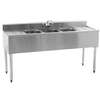 Eagle Group SS Underbar Sink Unit 3 Compartment 60in x 20in - B5C-18-X 