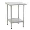 Eagle Group Deluxe Work Table 24in x 24in Stainless Steel Work Top - T2424SEB-1X 