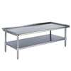 Eagle Group Open Base Griddle Stand with Bottom Shelf 36in x 30in SS Legs - T3036SGS 
