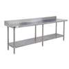 Eagle Group Deluxe Work Table 96in x 30in SS Work Top 4-1/2in Backsplash - T3096SEB-BS-1X 