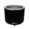 Adcraft 7 / 11qt Countertop Round Food Warmer / Cooker Black - FW-1200WR/B 