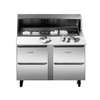 Traulsen UST7230-DD 72in Dealers Choice Two-Section Refrigerated Prep Table 