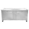 Traulsen UST7230-LL 72in Dealers Choice Two-Section Refrigerated Prep Table 