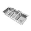 Advance Tabco 3 Compartment Drop In Sink with Two Faucets - DI-3-1410 