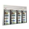 Howard McCray Four Hinged Glass Door Freezer Merchandiser Top Mount White - GF102-FF 