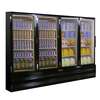 Howard McCray 4-Sliding Glass Door Merchandiser Cooler Bottom Mount Black - GSR102BM-B 