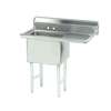 Advance Tabco 1 Compartment stainless steel Sink 18inx24inx14in Bowl 18in Right Drainboard - FC-1-1824-18R-X 