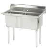 Advance Tabco 2 Compartment Sink 18in x 24in x 14in Size Bowl No Drainboard - FC-2-1824-X 