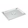 Winco Half Size Solid Stainless Steel Steam Table Pan Cover - SPSCH 