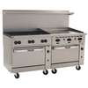 Vulcan 72in 6 Burners 36in Thermostatic Griddle w/2 Convection Ovens - 72CC-6B36GT 