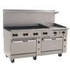 Vulcan 72in 8 Burners 24in Thermostatic Griddle w/2 Convection Ovens - 72CC-8B24GT 