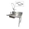 BK Resources 26in Soiled Dishtable Right with Pre-Rinse Faucet & Rack Guide - BKSDT-26-R-SS-P2-G 
