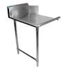 BK Resources 26in Clean Straight Dishtable Left Side with stainless steel Legs - BKCDT-26-L-SS 